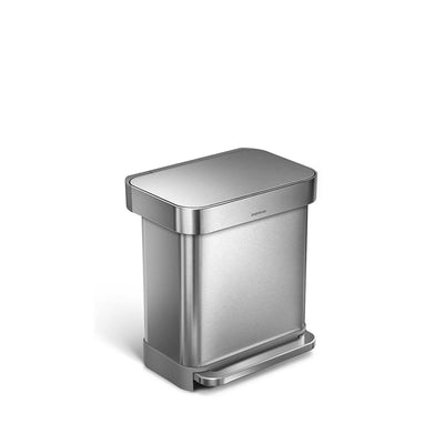 simplehuman 30L rectangular step can with liner pocket