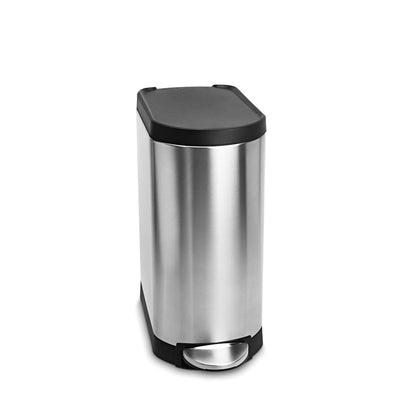 simplehuman 30L slim step can with plastic lid