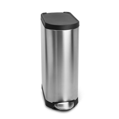 simplehuman 35L slim step can with plastic lid