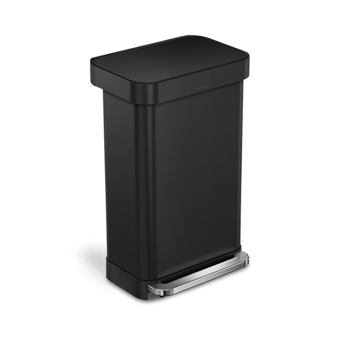 45L rectangular step can with liner pocket